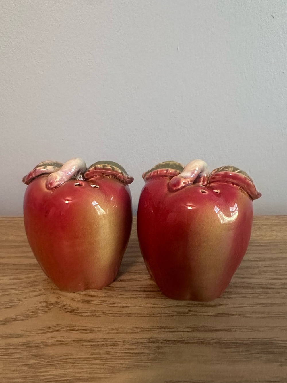 Red Ceramic Apple Salt and Pepper Shaker Set - Home Accents